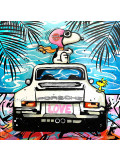 Patrick Cornée, Snoopy et la Porsche 911, painting - Artalistic online contemporary art buying and selling gallery