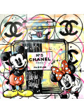 Patrick Cornée, Mickey offre à Minnie le parfum Chanel n°5, painting - Artalistic online contemporary art buying and selling gallery