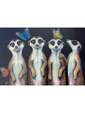 Annemarie Laffont, Les suricates, painting - Artalistic online contemporary art buying and selling gallery