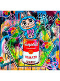 PVettese, Labubu X Campbell Soup Murakami, painting - Artalistic online contemporary art buying and selling gallery