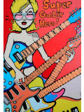 Ewen Gur, Super guitar hero, painting - Artalistic online contemporary art buying and selling gallery