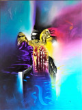 Valérie Lamarre, Morty blue, painting - Artalistic online contemporary art buying and selling gallery