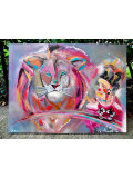 Nicolas Postec, Lion Queen, painting - Artalistic online contemporary art buying and selling gallery