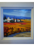 Alain Llug, vignes d'automne, painting - Artalistic online contemporary art buying and selling gallery
