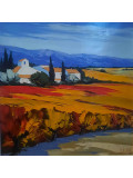 Alain Llug, vignes d'automne, painting - Artalistic online contemporary art buying and selling gallery