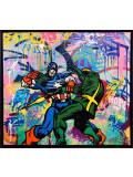 Fat, Capitaine America, painting - Artalistic online contemporary art buying and selling gallery