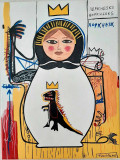 Fridouch'ka, Matrioshka Basquiat, painting - Artalistic online contemporary art buying and selling gallery