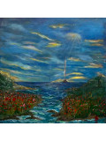 Sylvie Pulur, Entre ciel et mer, painting - Artalistic online contemporary art buying and selling gallery