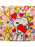 B.Lyne, Snoopy love, painting - Artalistic online contemporary art buying and selling gallery