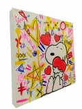 B.Lyne, Snoopy love, painting - Artalistic online contemporary art buying and selling gallery