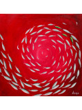 Dany Soyer, Red fish, painting - Artalistic online contemporary art buying and selling gallery