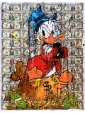 Pazblandina, Zio paperone dollars, painting - Artalistic online contemporary art buying and selling gallery