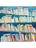 Philippe Michel, La bibliothèque, painting - Artalistic online contemporary art buying and selling gallery