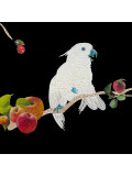 Marie-Laure Hamard, Le perroquet gourmand, painting - Artalistic online contemporary art buying and selling gallery