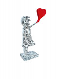 Ravi, Girl red heart Doodle, sculpture - Artalistic online contemporary art buying and selling gallery