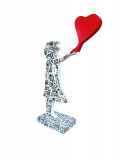 Ravi, Girl red heart Doodle, sculpture - Artalistic online contemporary art buying and selling gallery