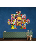 Lascaz, Puzzle Simpson, painting - Artalistic online contemporary art buying and selling gallery