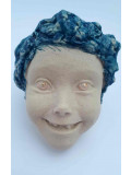 Louise de Gastines, enfant aux cheveux bleus, sculpture - Artalistic online contemporary art buying and selling gallery