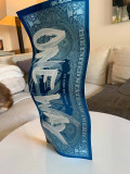 Karl Lagasse, One dollar blue one way, sculpture - Artalistic online contemporary art buying and selling gallery