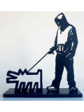 PyB, Dog Haring & Boy banksy, sculpture - Artalistic online contemporary art buying and selling gallery