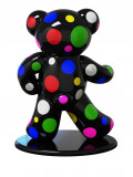 Gacko, Ours Pop Art dot black, sculpture - Artalistic online contemporary art buying and selling gallery