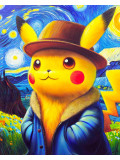 Vincent Bardou, Pikachu Van Gogh, painting - Artalistic online contemporary art buying and selling gallery