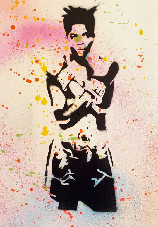 Basquiat boxe  pochoir