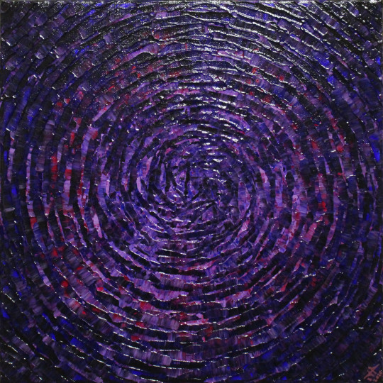 Éclat concentrique violet bleu