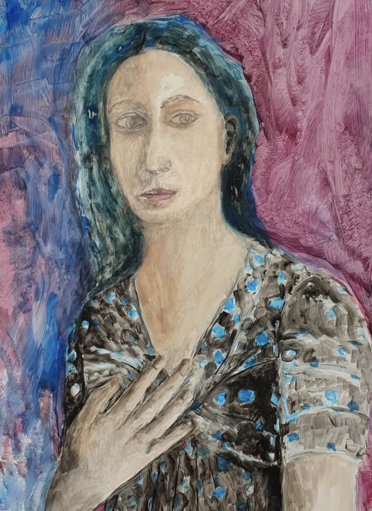 La Femme à la main sur la poitrine