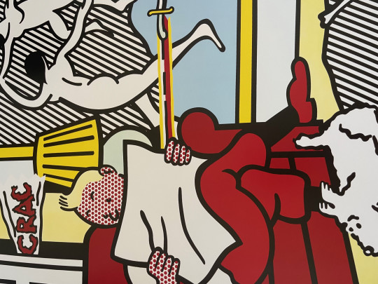 Tintin Reading, 1993, copyright Roy Lichtenstein & Sabam Brussels 1995, Printed in Belgium