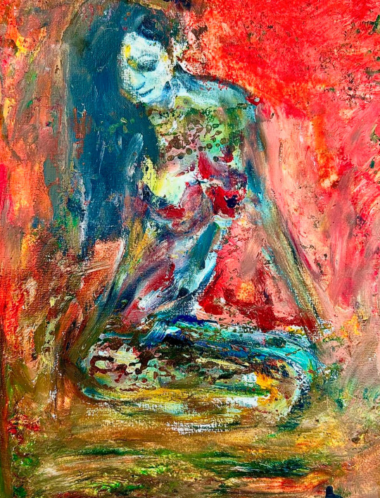 Nue femme rouge