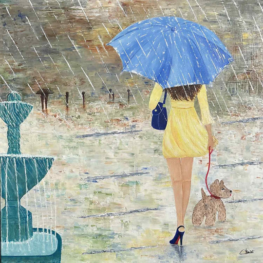 Promenade sous la pluie