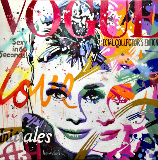 Initiales A.H, Audrey Hepburn, Vogue, bordeaux version