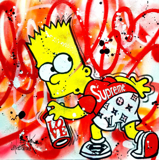 Bart graffiti red LOVE