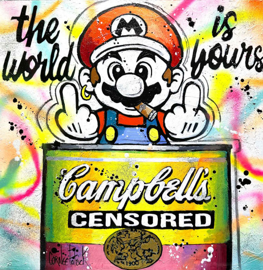 Mario Bros loves Campbell's soup