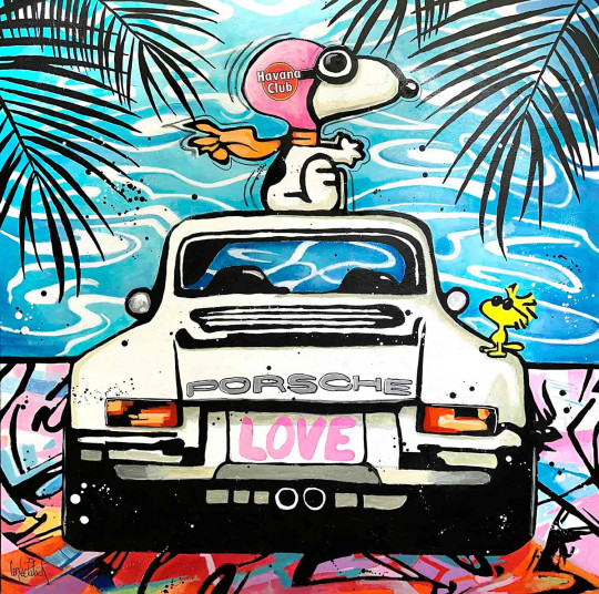 Snoopy et la Porsche 911, la vie est  belle