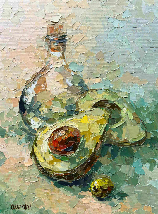 Still life with avocado