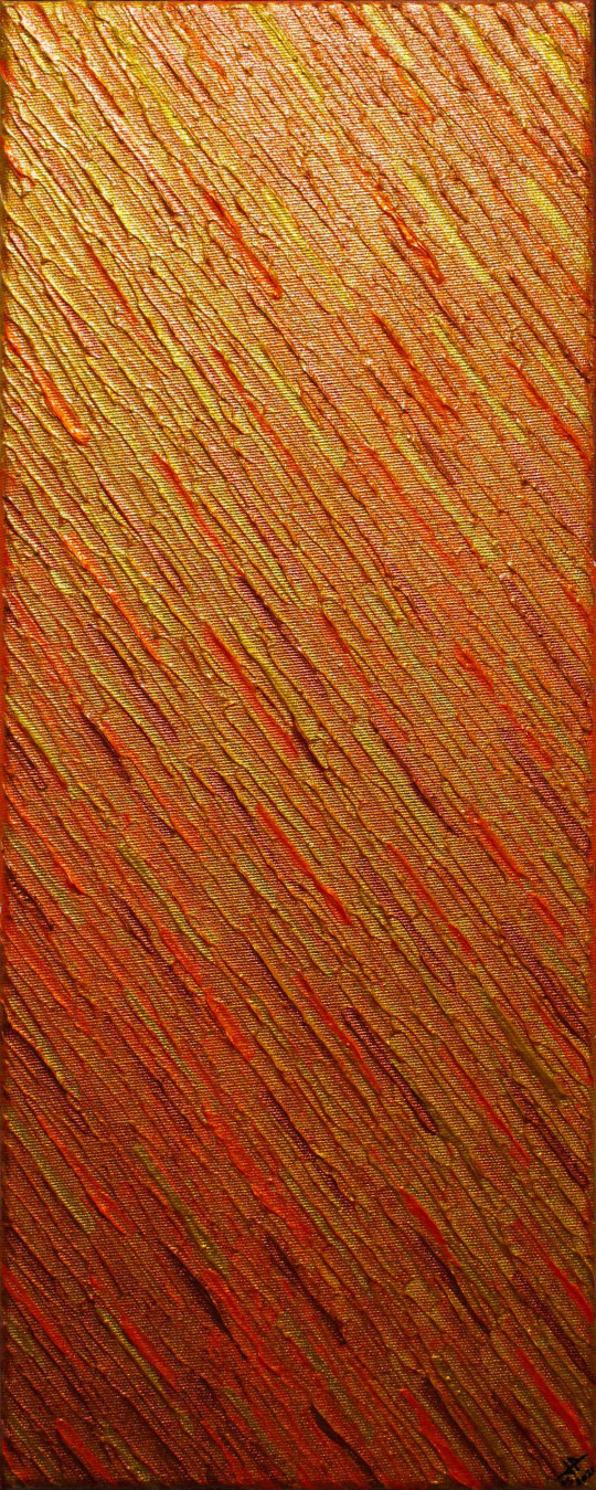 Texture couteau or orange cuivre