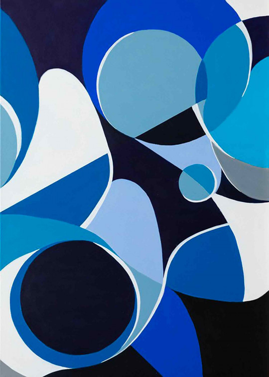 Bleu Oxygène 2 - Série abstraction géométrique