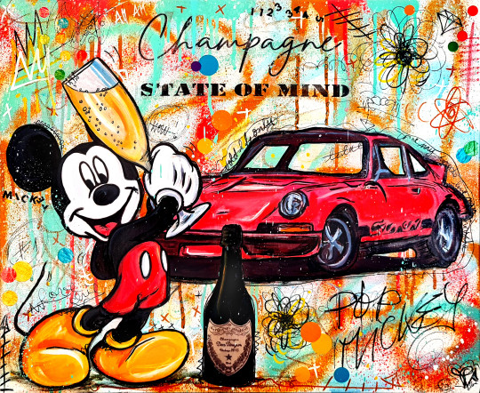 Pop Mickey Porsche et Champagne