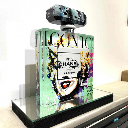 Flacon Chanel n°5, Marilyn Monroe, green