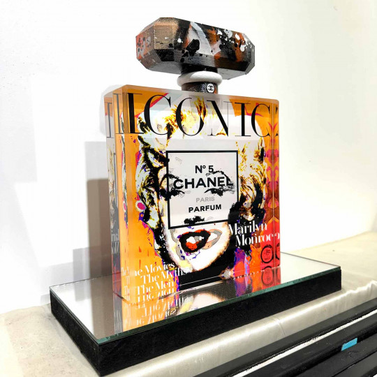 Flacon Chanel n°5, Marilyn Monroe, orange