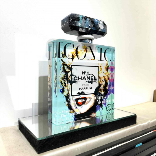 Flacon Chanel n°5, Marilyn Monroe, blue