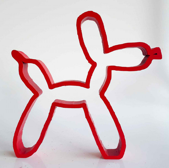 chien Koons rouge