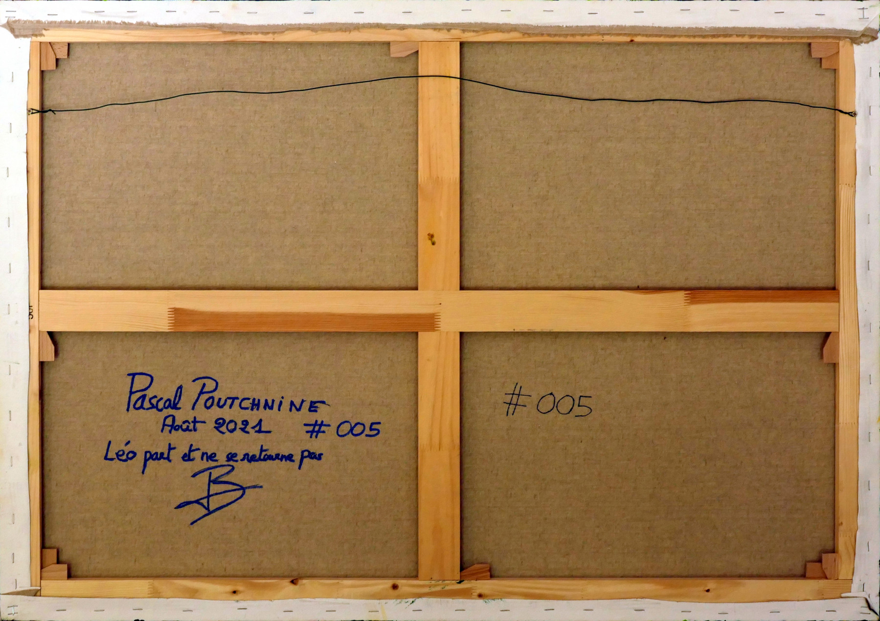 Pascal Poutchnine, Léo part et ne se retourne pas, peinture - Galerie de vente et d’achat d’art contemporain en ligne Artalistic