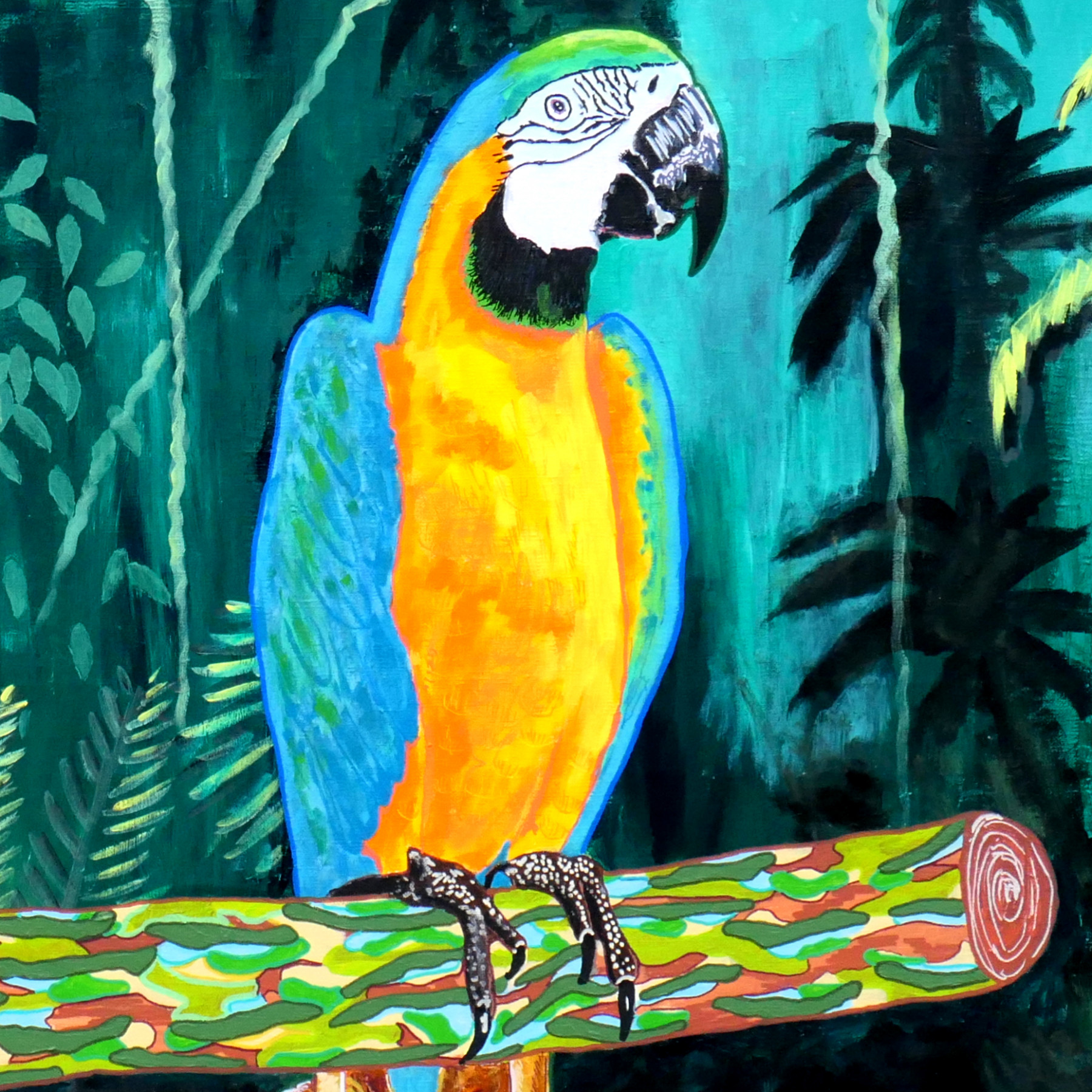 Pascal Poutchnine, L'art rassemble dans la jungle, peinture - Galerie de vente et d’achat d’art contemporain en ligne Artalistic