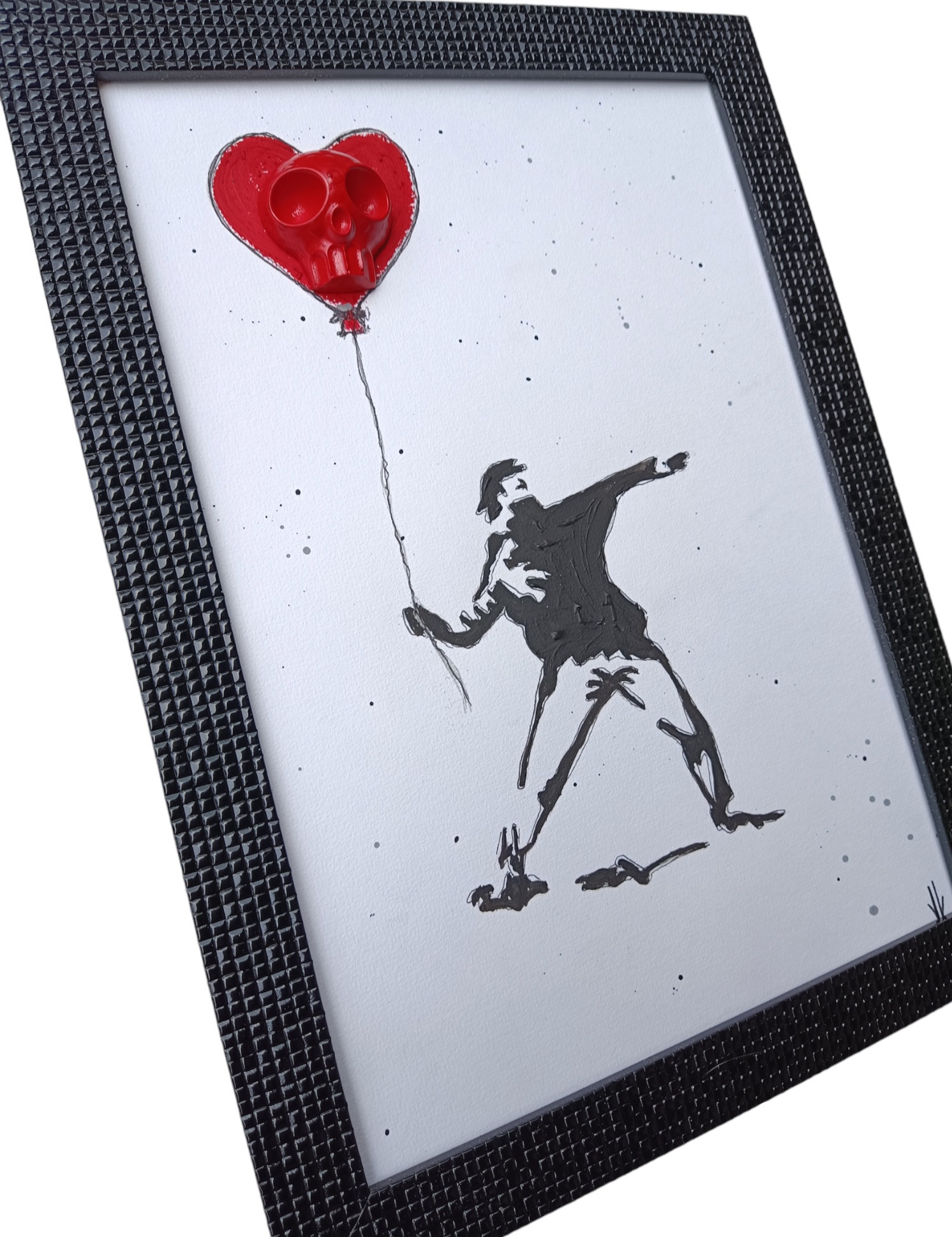 VL, Ballon heart skull, peinture - Galerie de vente et d’achat d’art contemporain en ligne Artalistic
