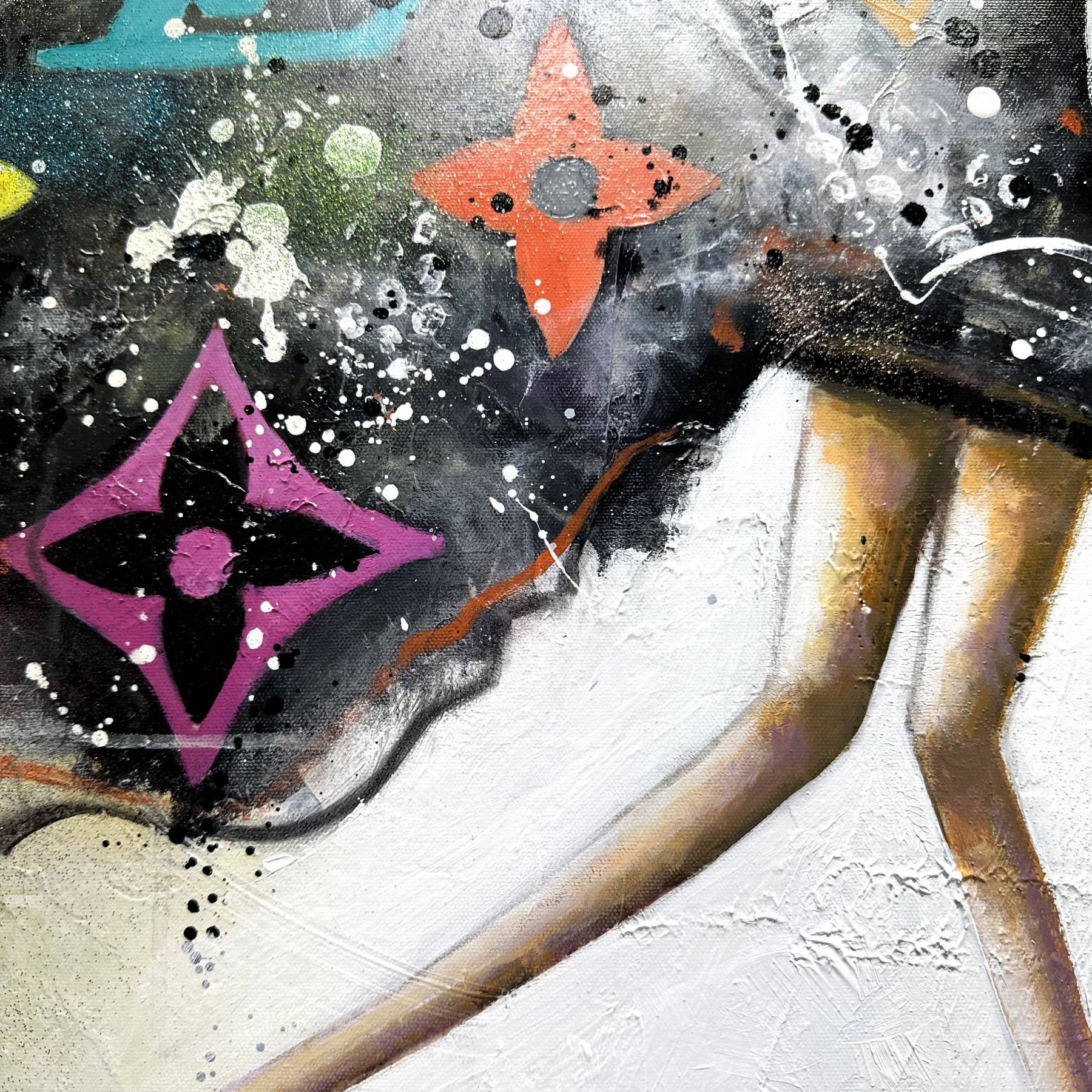 Patrick Cornée, Fashion pop girl, peinture - Galerie de vente et d’achat d’art contemporain en ligne Artalistic