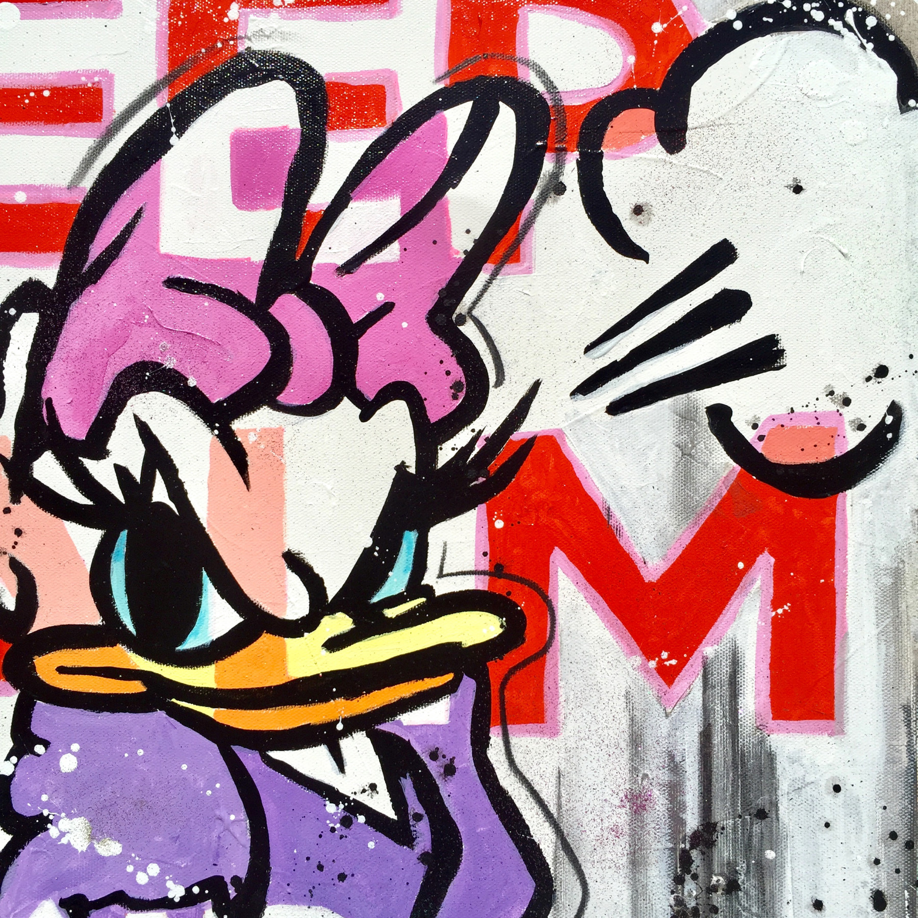 Patrick Cornée, Daisy Duck, peinture - Galerie de vente et d’achat d’art contemporain en ligne Artalistic