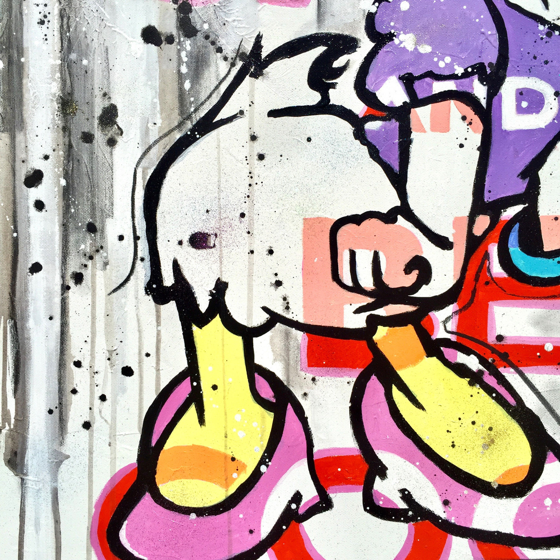 Patrick Cornée, Daisy Duck, peinture - Galerie de vente et d’achat d’art contemporain en ligne Artalistic